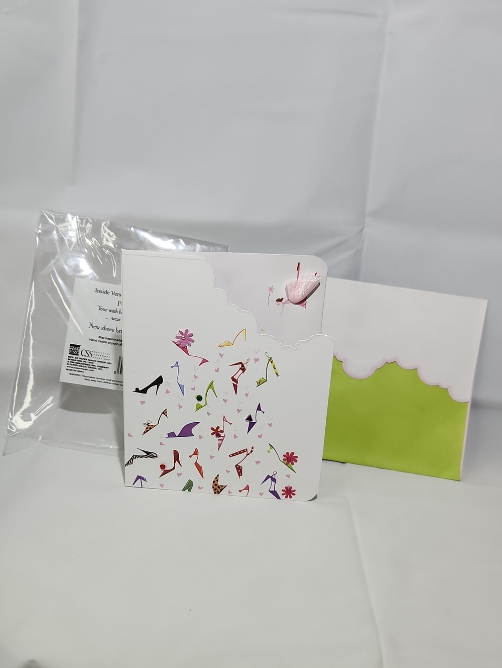 3D Wishing For New Shoes Greeting Card With Matching Envelope